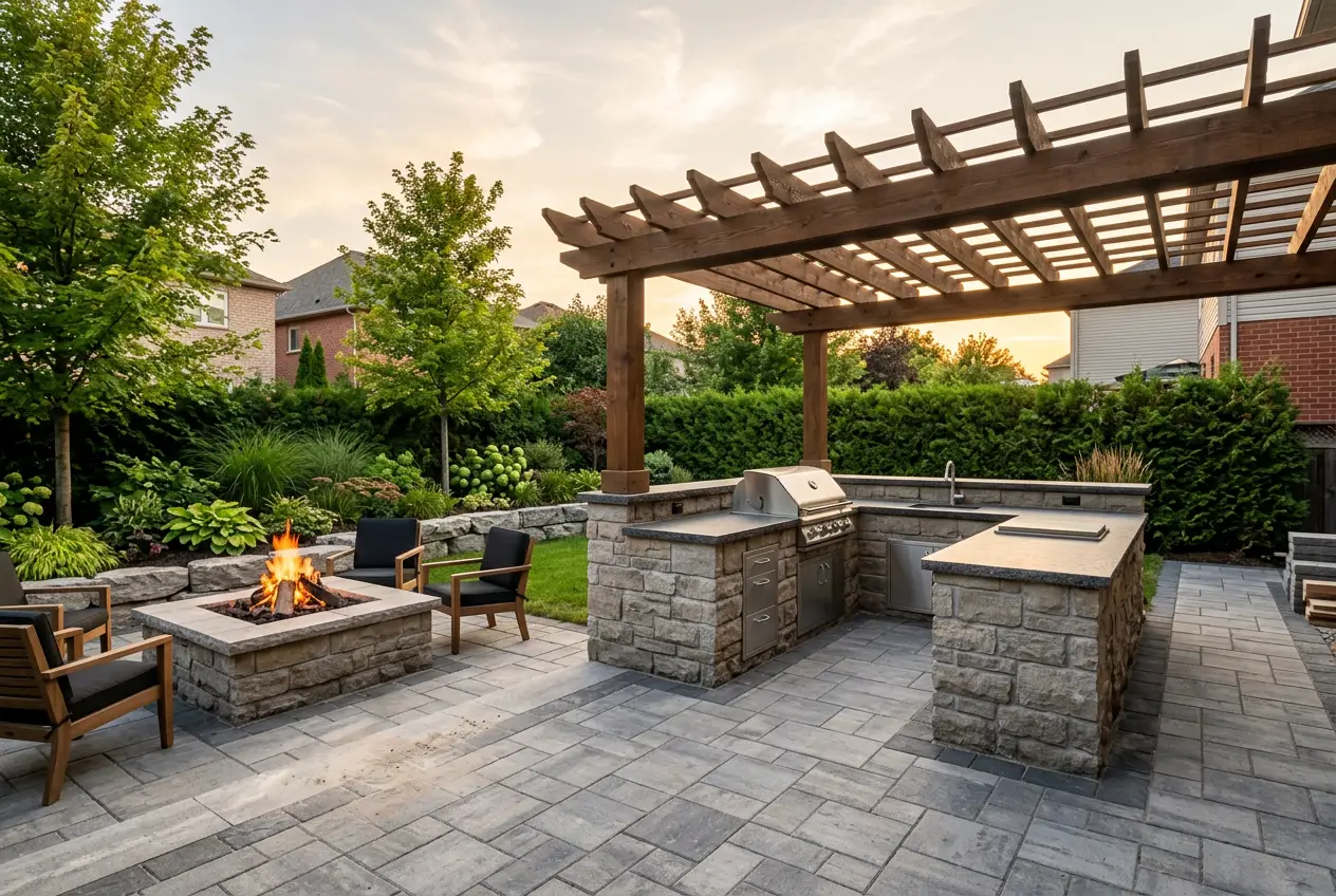 Outdoor construction and hardscape build
