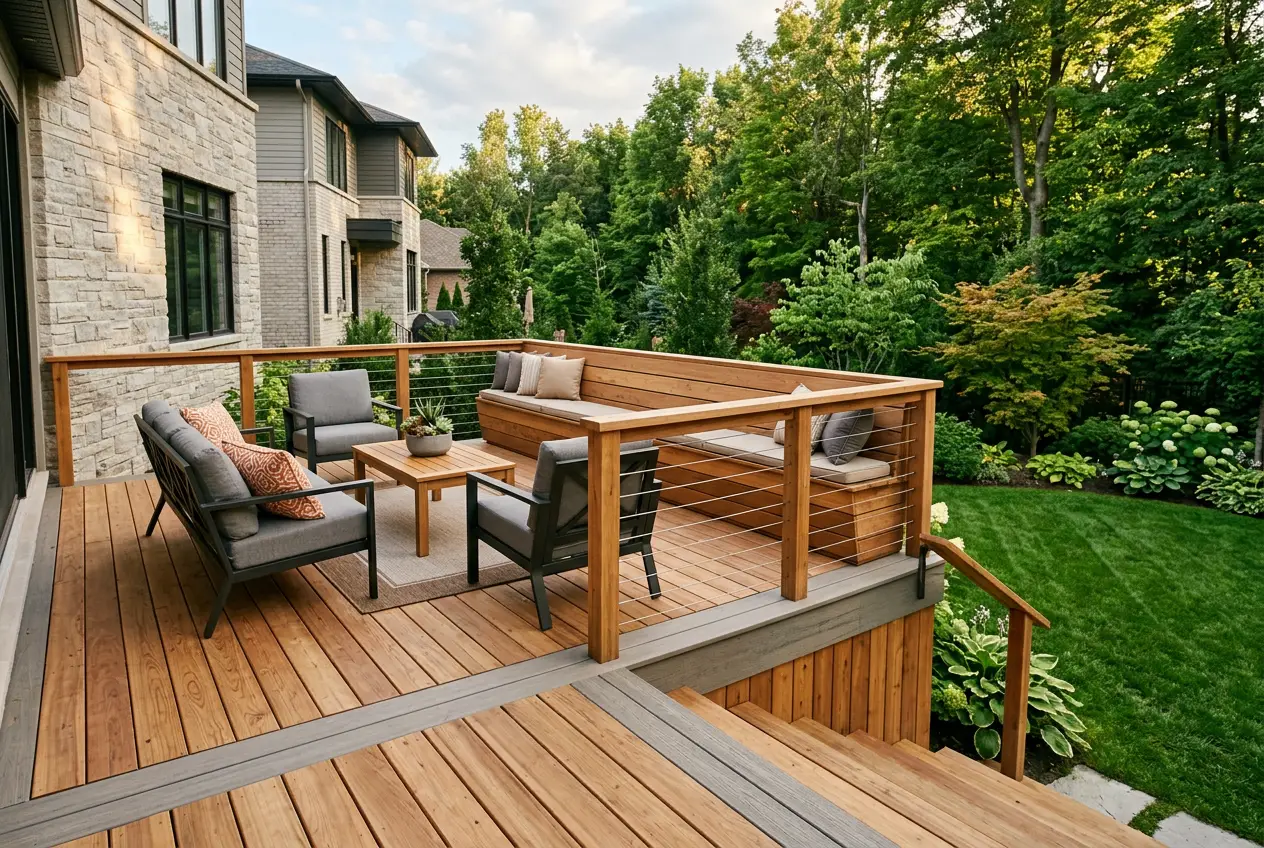 Custom backyard deck